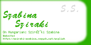 szabina sziraki business card